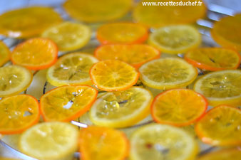 citron confit au sucre en tranches