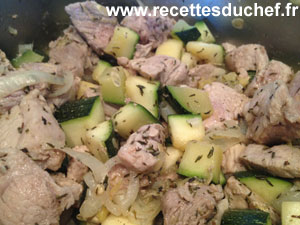 agneau menthe courgettes