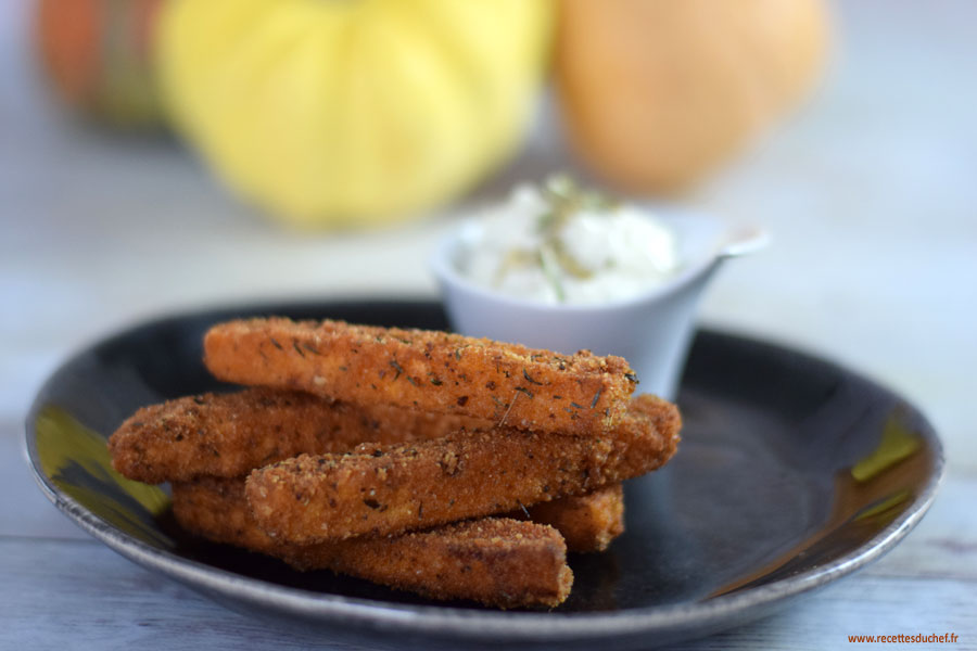 fingers de butternut panés