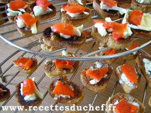 toasts chevres poivrons