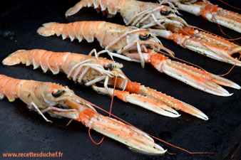 Langoustines au barbecue