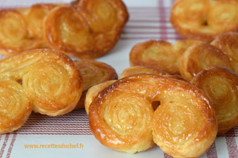 Palmiers maison au sucre