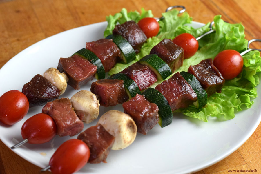 brochettes de boeuf au BBQ