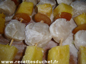 brochette stjacques ananas