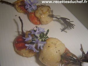 brochette stjacques romarin