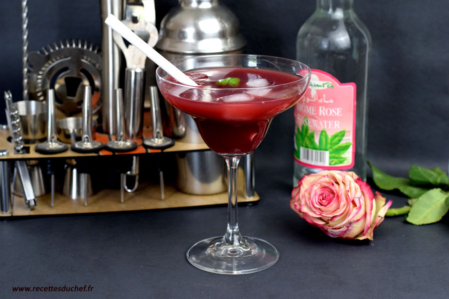 cocktail vodka framboise eau de rose