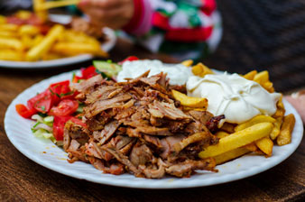 assiette kebab maison au boulgour