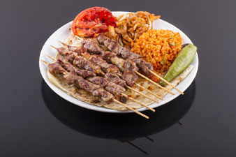 boulgour et brochettes kebab