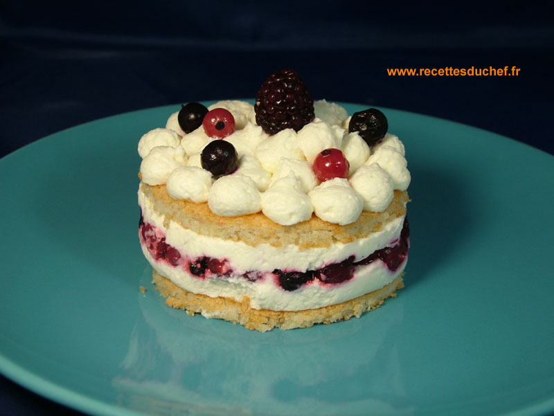 entremet fruits rouges