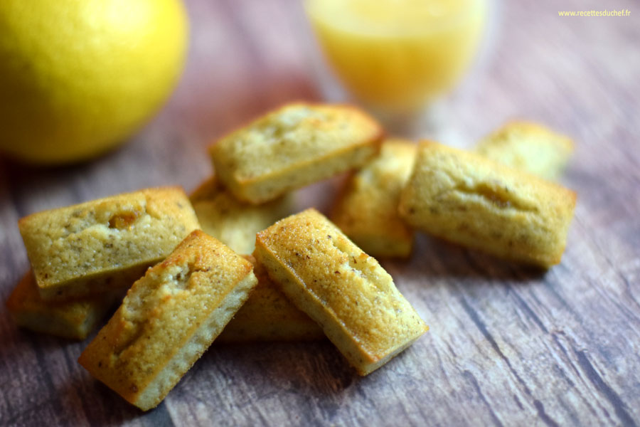 financiers au lemon curd