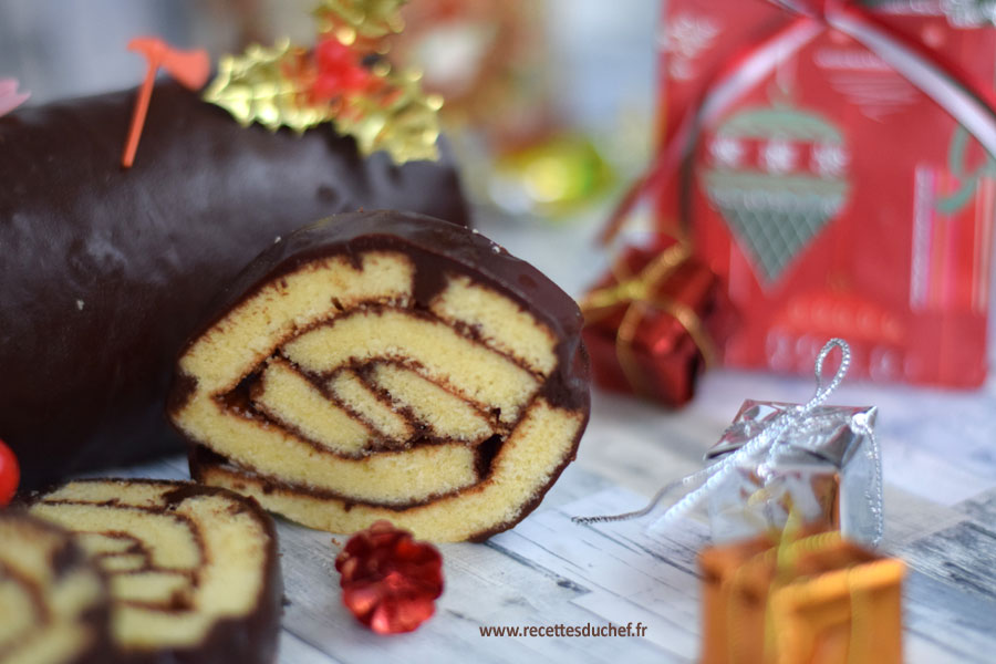 gateau roule au chocolat