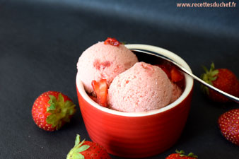 crème glacée à la fraise