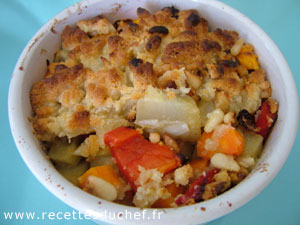 crumble legumes parmesan