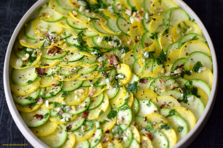 carpaccio de courgette