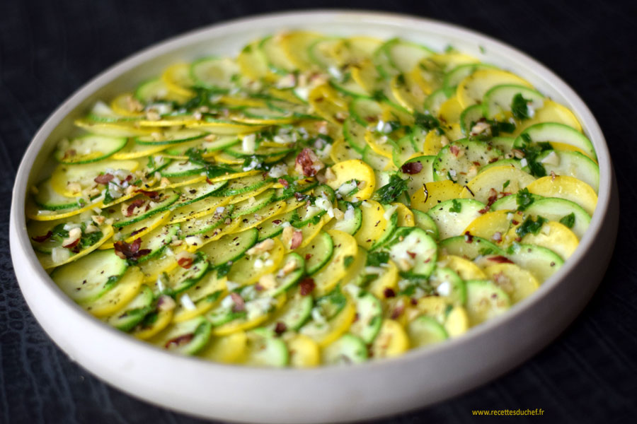 carpaccio de courgettes