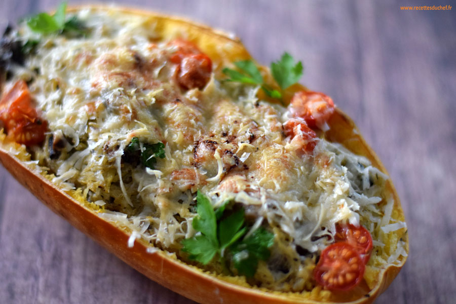 courge spaghetti a la ricotta