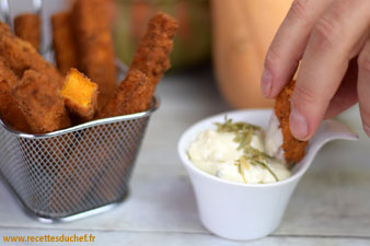 frites de butternut pané