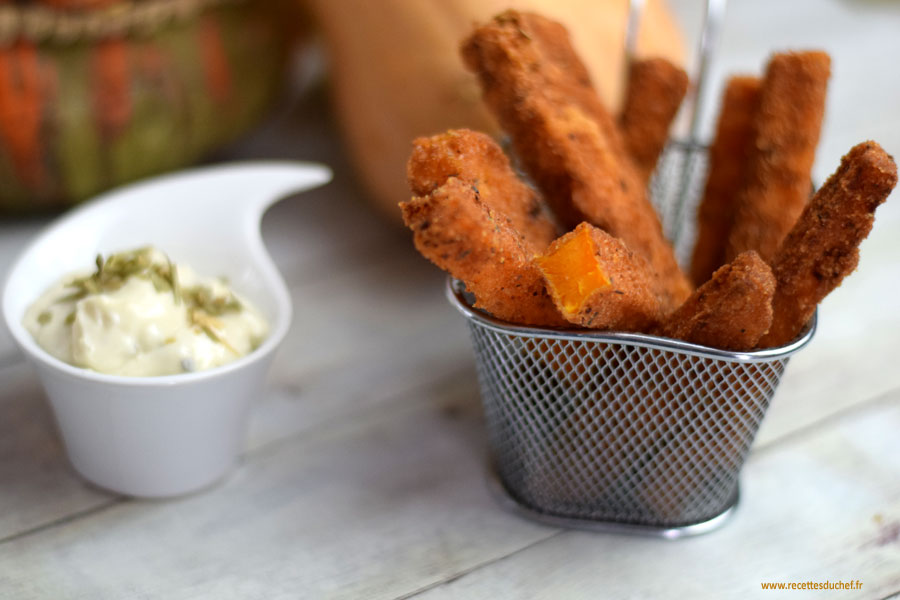 frites panées de courge