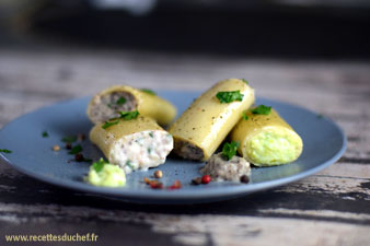 sauce béchamel au vert de poireau pour cannellonis