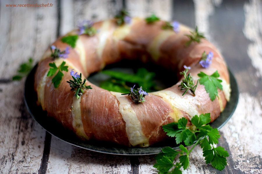 couronne de paques au jambon