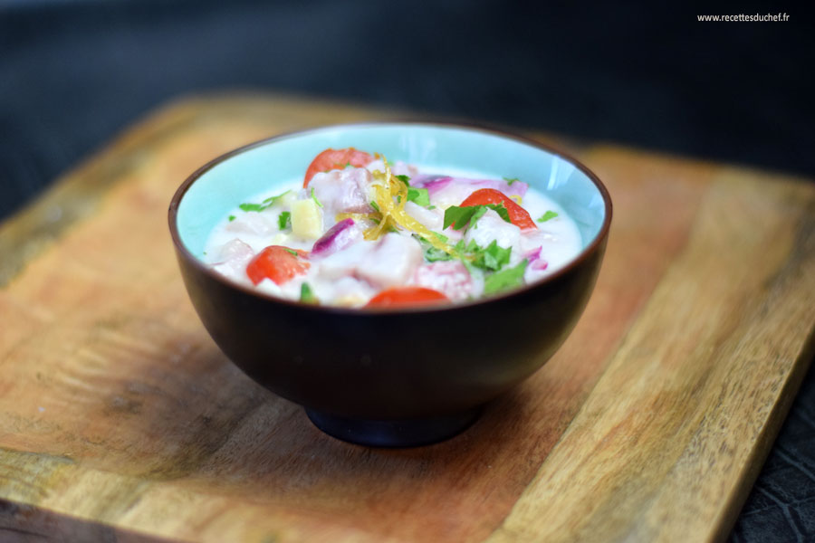 ceviche au lait de coco