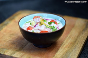 ceviche de maigre lait de coco