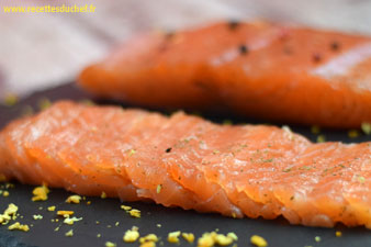 gravlax de saumon