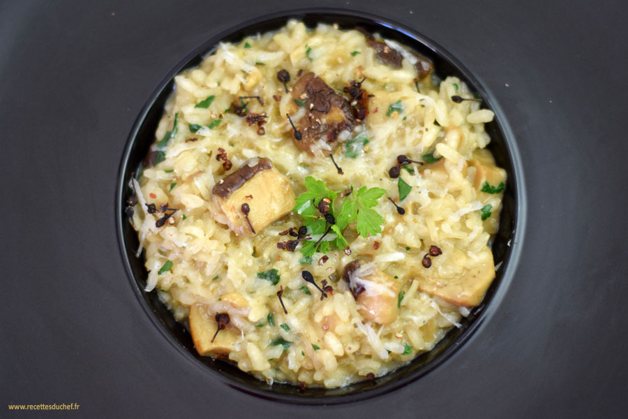 risotto aux cèpes et poivre