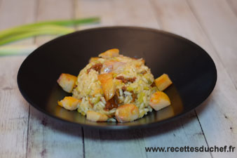 risotto haddock poireau