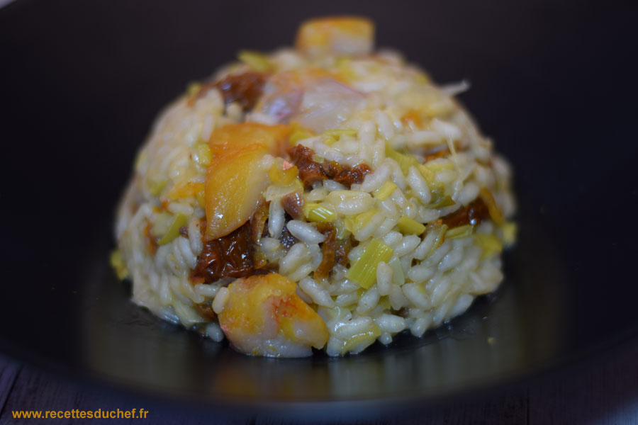 risotto haddock poireaux