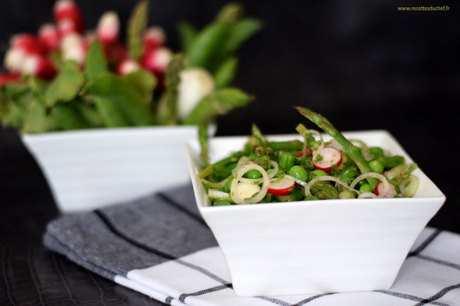 salade petit pois asperges vertes