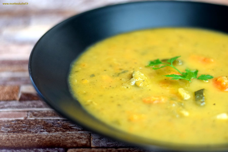 soupe carotte courgette curry
