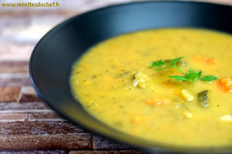 soupe courgette carotte curry
