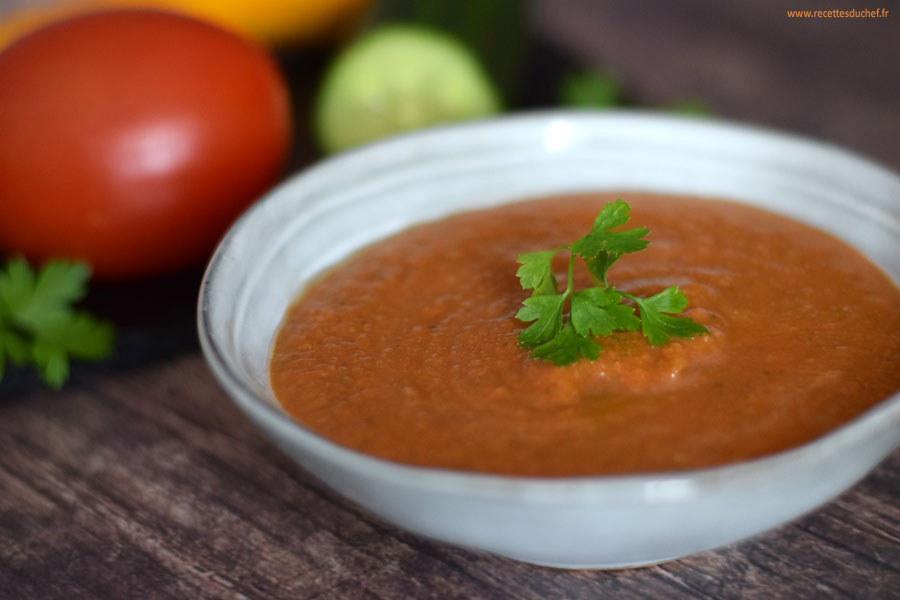 soupe froide tomate concombre