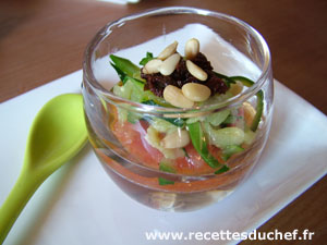 verrine courgettes tomates