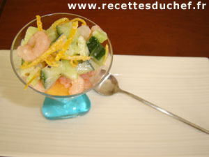 verrine melon concombre