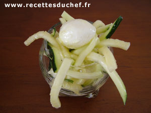 verrines courgettes mozza