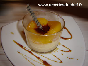 panna cotta peche lavande