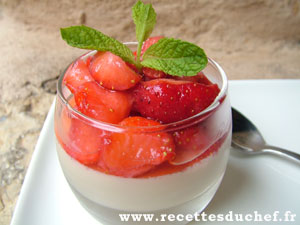 pana cotta fraises