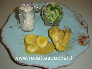 poulet banane curry
