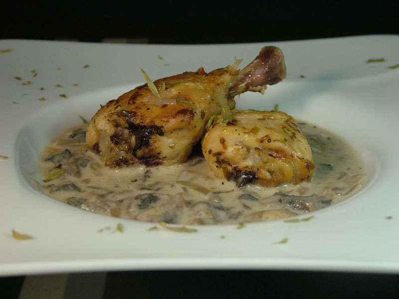 poulet roti sauce champigno