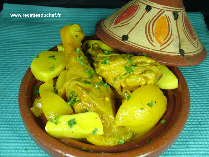 tajine poulet citron